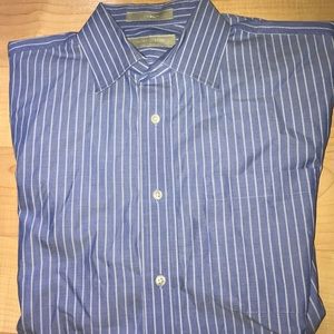 Nordstrom blue white striped dress shirt